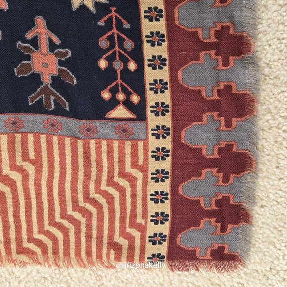 The Met Wool Soft Square Scarf Earth Tones Metropolitan Museum of Art - Picture 8 of 16